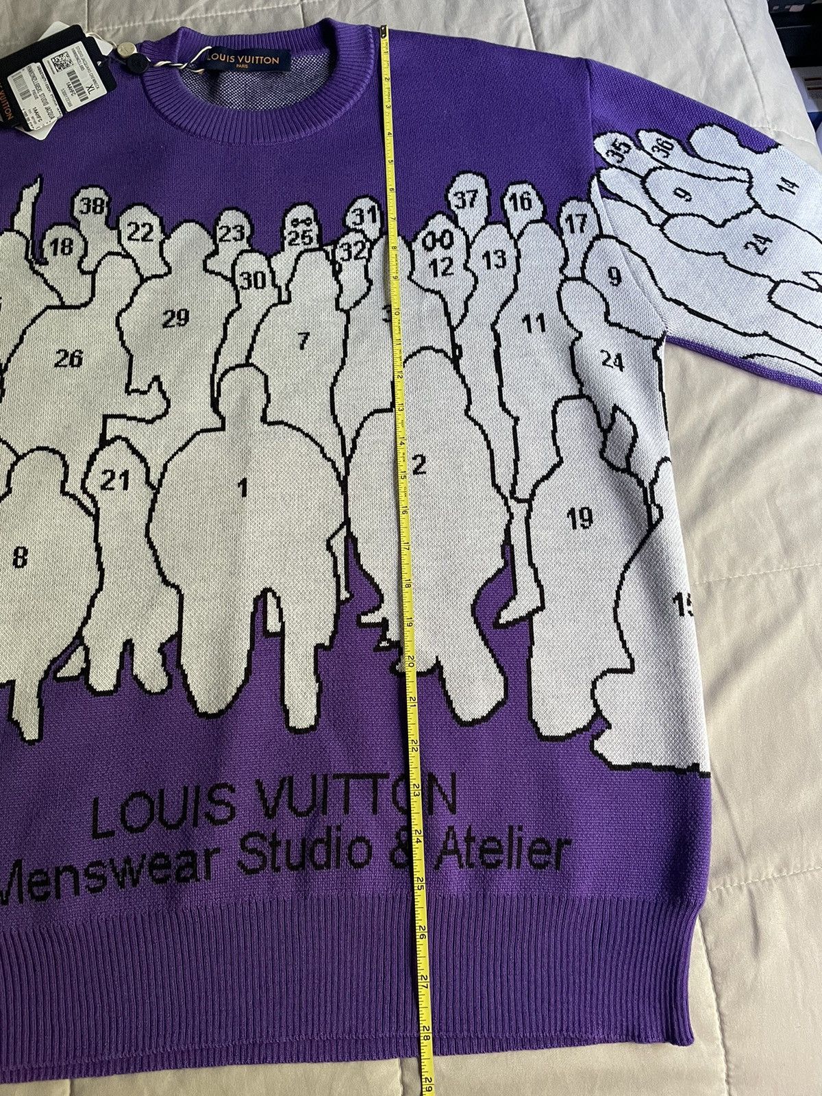 Louis Vuitton Louis Vuitton Purple Studio Jacquard Crewneck Size US XL / EU 56 / 4 - 5 Thumbnail
