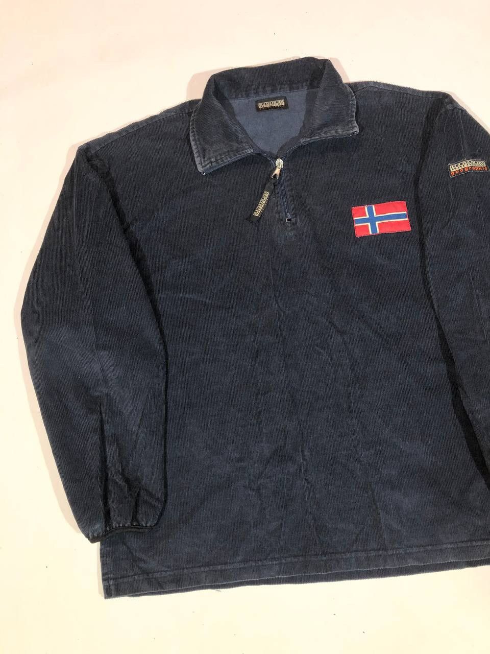 Napapijri × Vintage Napapijri Vintage Zip Velvet Hoodie Size US L / EU 52-54 / 3 - 4 Thumbnail