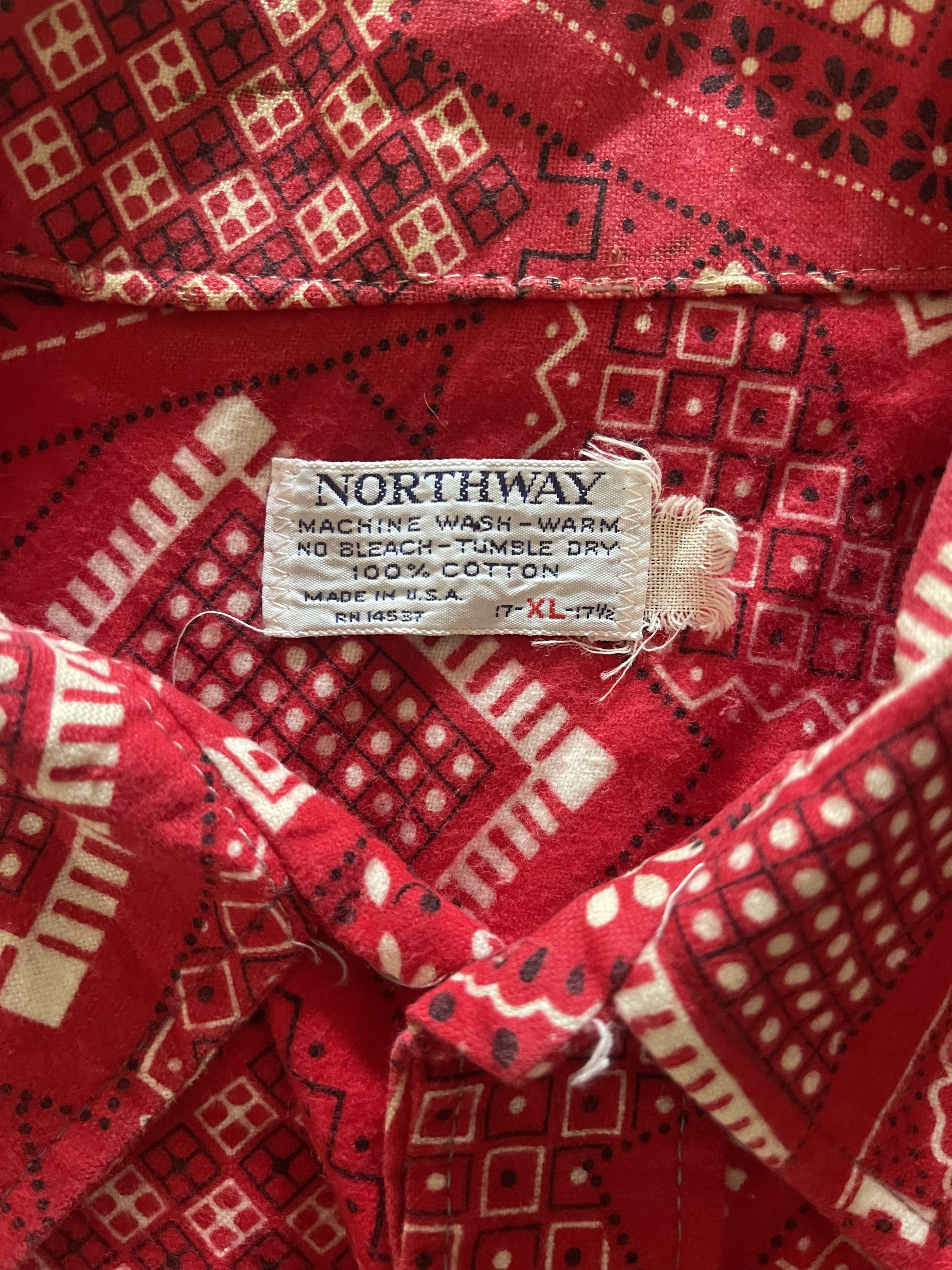 Vintage 🔥 Vintage NORTHWAY Bandana Print Shirt – Made in USA 🔥 Size US XL / EU 56 / 4 - 5 Thumbnail