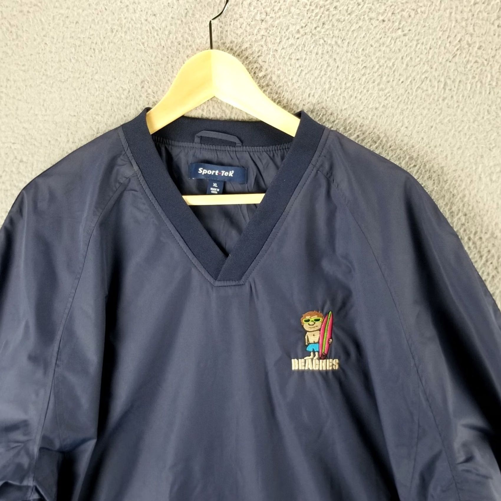 Vintage Cartoon Six Pack Beaches Guy Embroidered Windbreaker Jacket Men XL Blue Surfing Size US XL / EU 56 / 4 - 2 Thumbnail