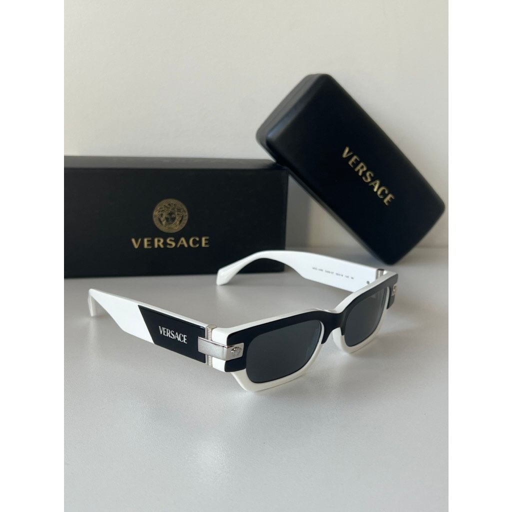 Versace NEW Versace VE4465 Black White Square Sunglasses Size ONE SIZE - 6 Thumbnail