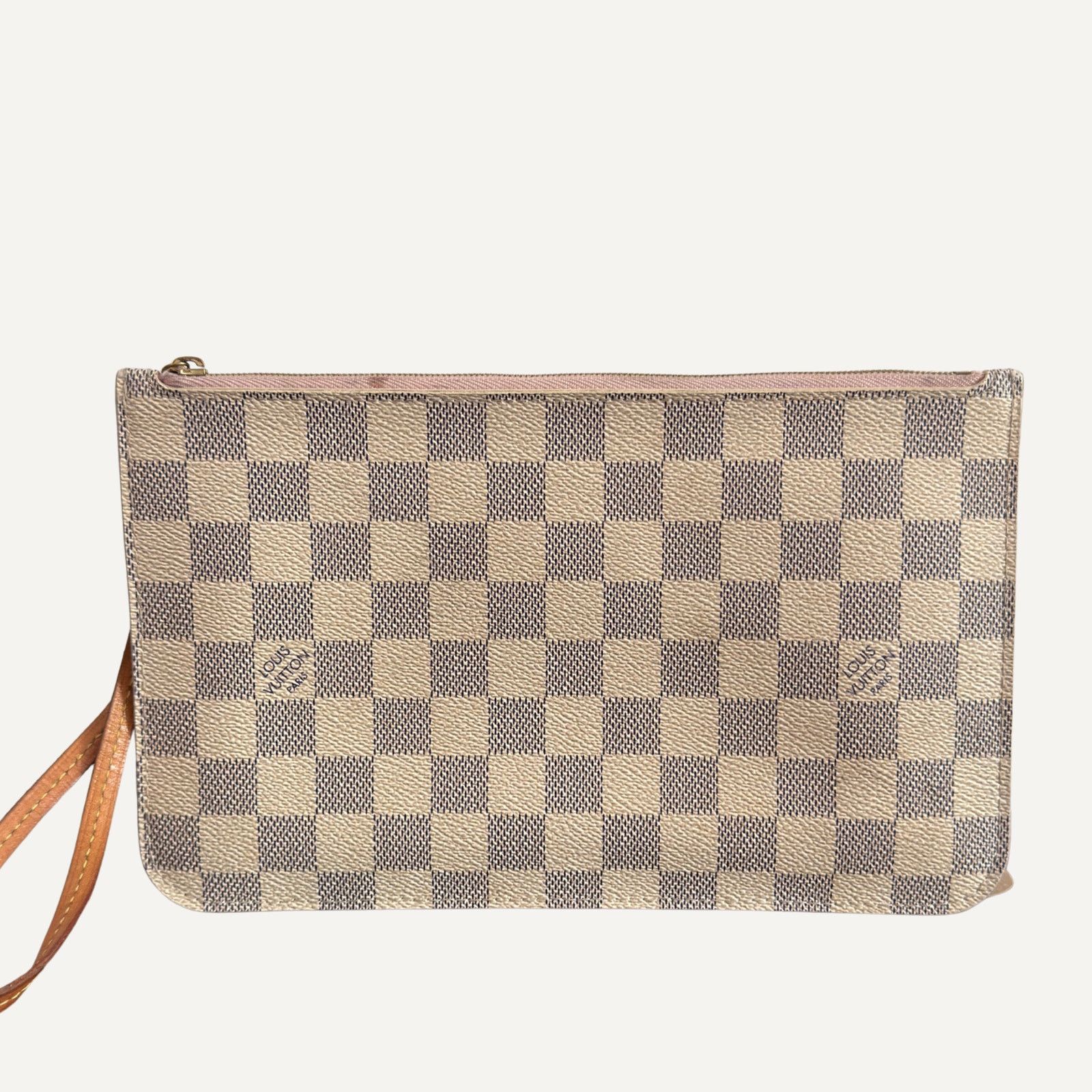 Louis Vuitton Louis Vuitton Neverfull Pochette Damier Azur Wristlet Size ONE SIZE - 1 Thumbnail