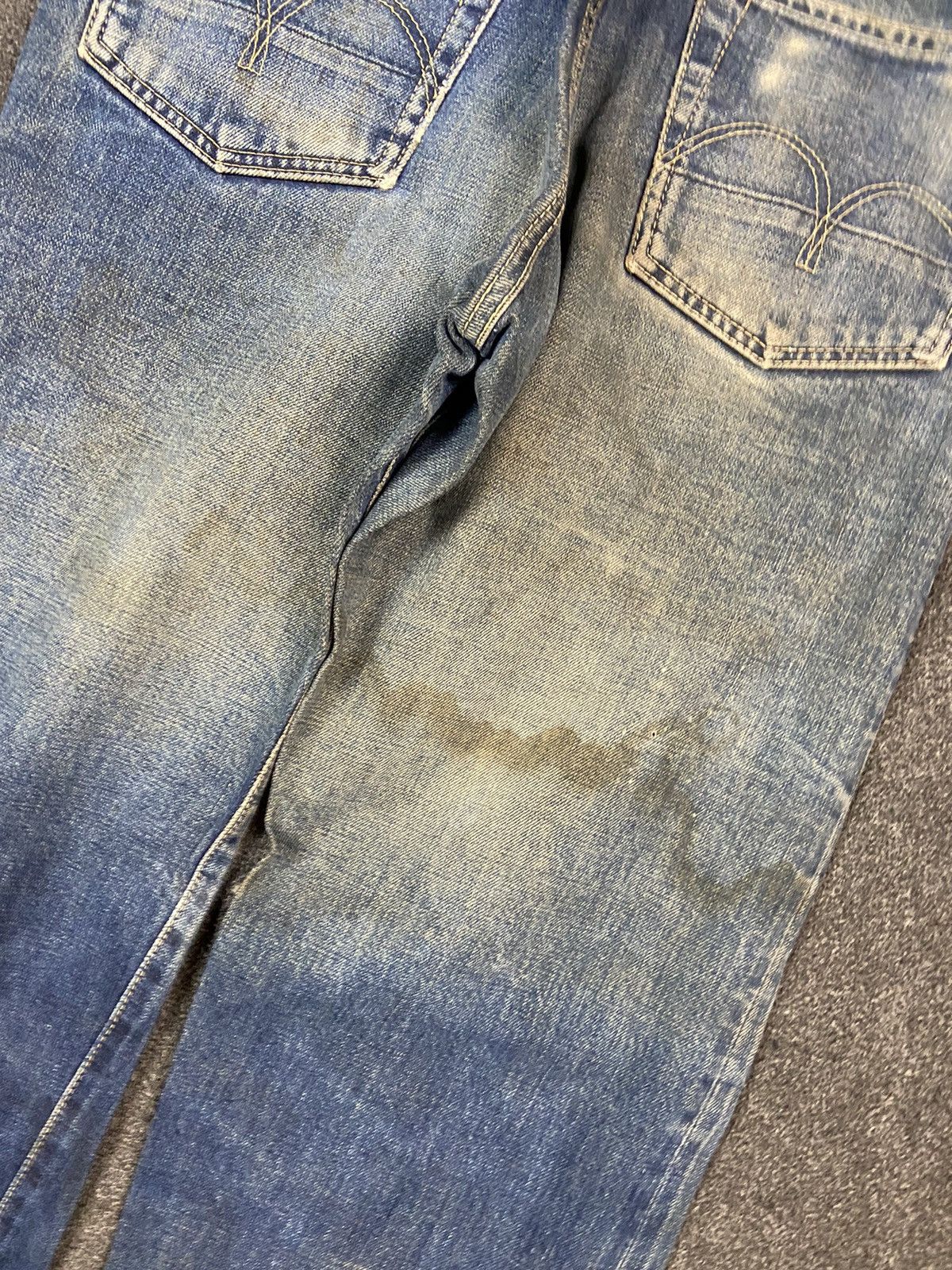 Japanese Brand × Vintage Vintage Bartack Mud Honey Comb Selvedge Denim Size US 30 / EU 46 - 7 Thumbnail