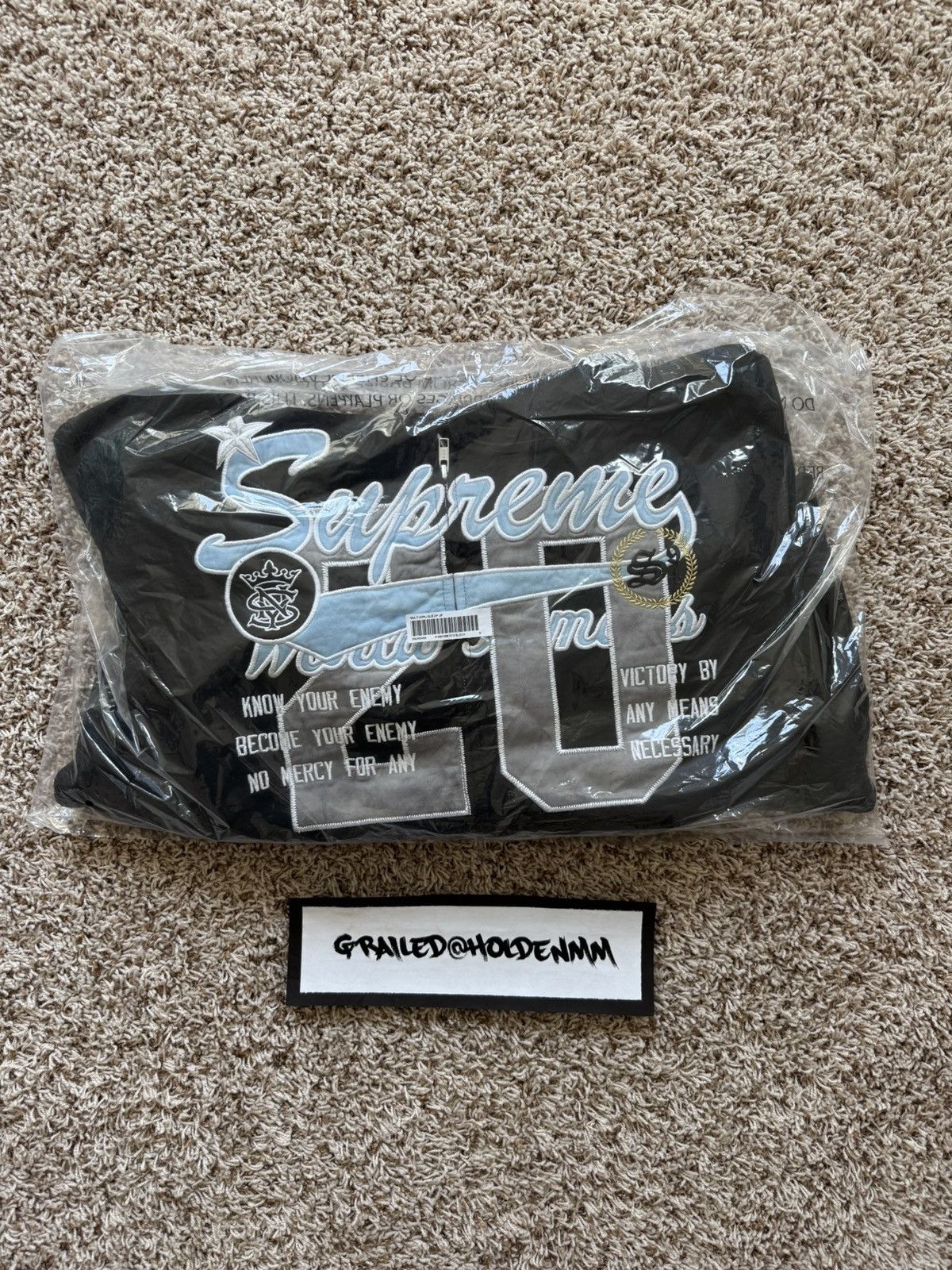 Supreme Warriors Appliqué Zip Up Hooded Sweatshirt Black Size US M / EU 48-50 / 2 - 19 Thumbnail