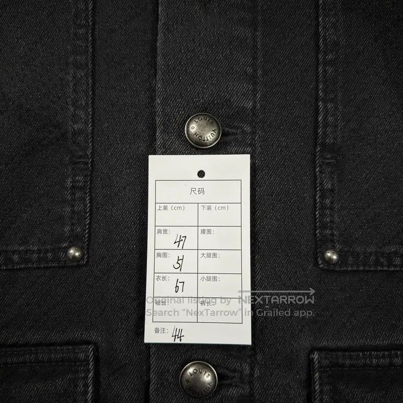 Louis Vuitton Louis Vuitton 25 Black Tri-Flower Denim Jacket Size US S / EU 44-46 / 1 - 9 Thumbnail