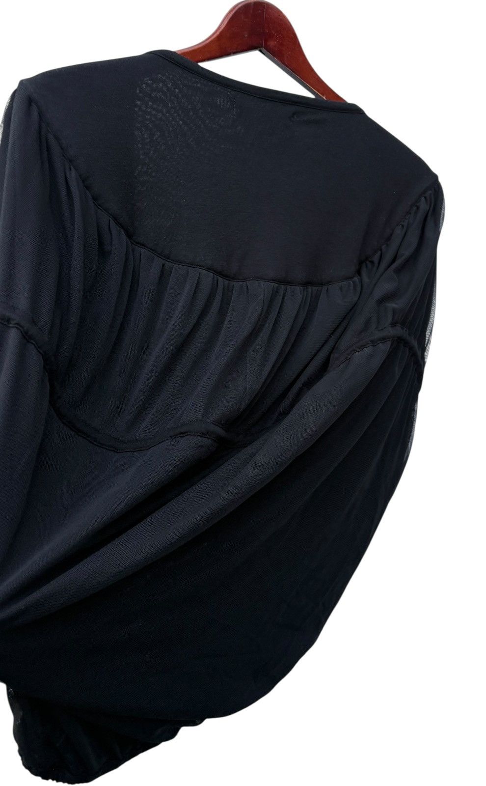 Tsumori Chisato Tsumori Chisato Black Top Rayon Miyake Blouse Size M / US 6-8 / IT 42-44 - 10 Thumbnail