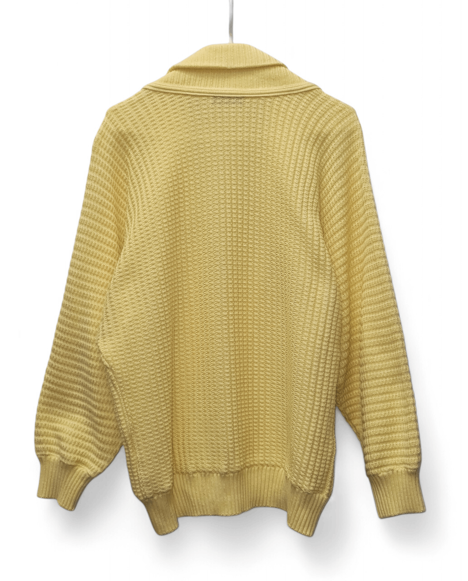 Carlo Colucci 90S Vintage Carlo Colucci Knitted yellow cardigan Size US M / EU 48-50 / 2 - 3 Thumbnail