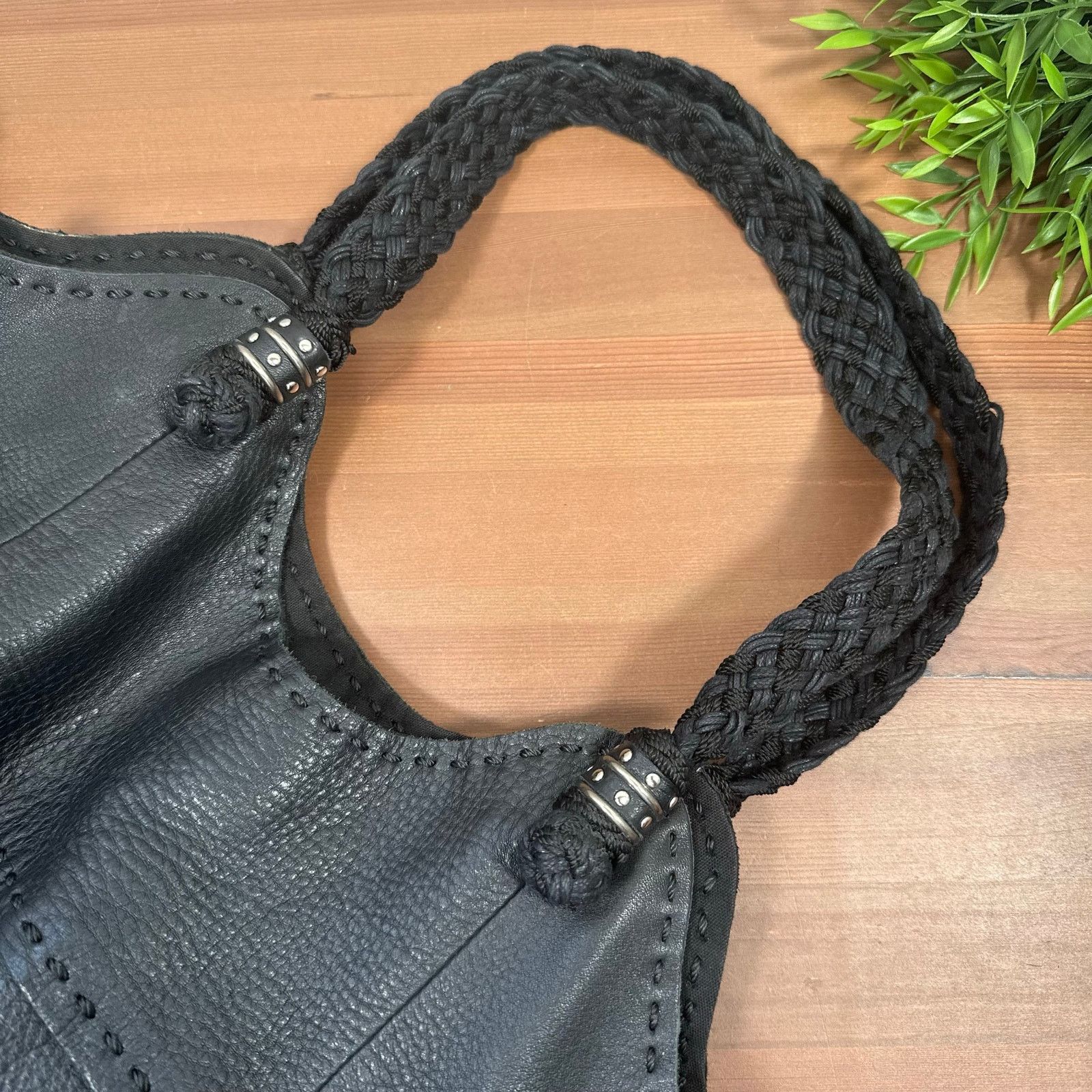 The Sak The Sak Indio Boho Black Leather Hobo Bag Size ONE SIZE - 5 Thumbnail