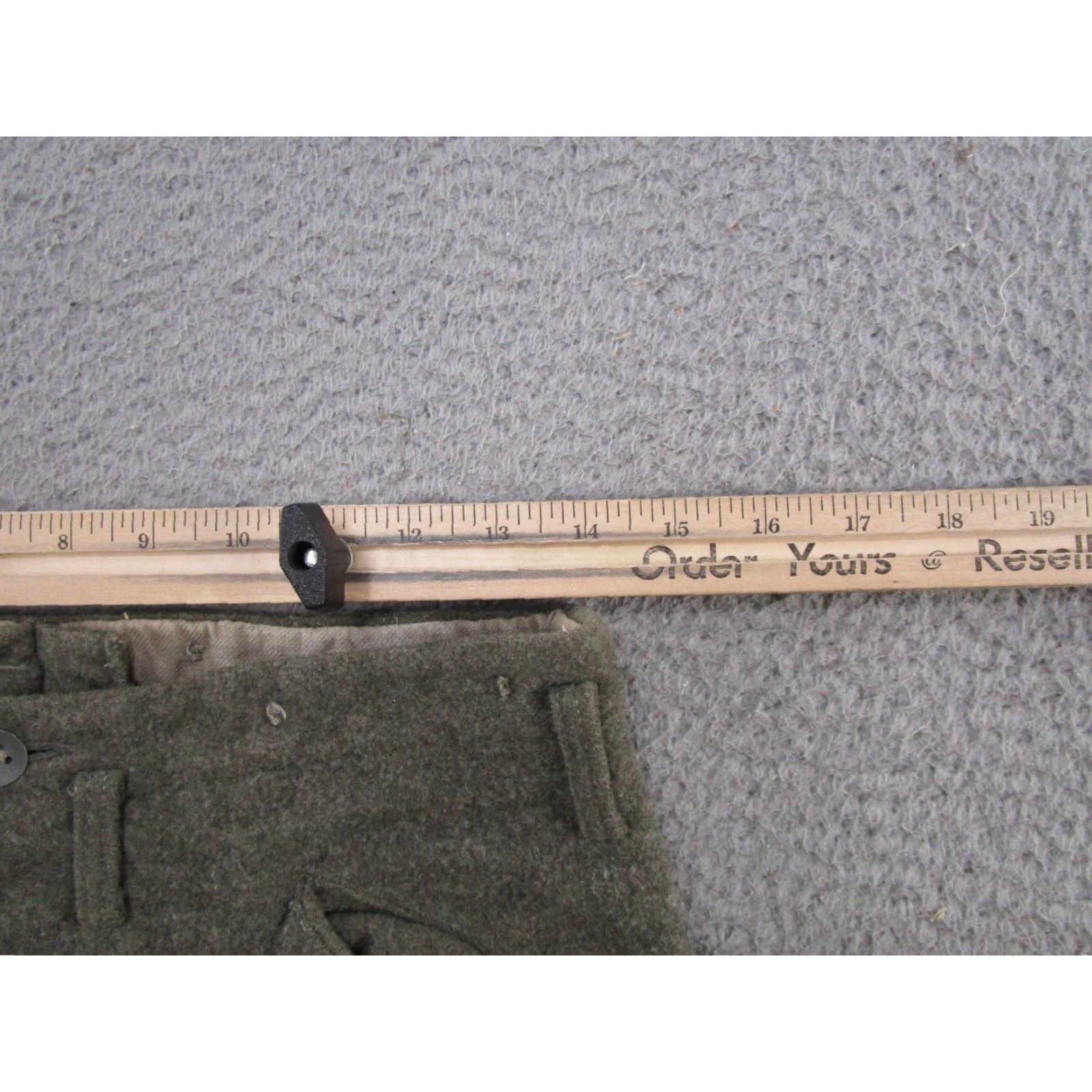 Vintage VINTAGE Military Wool Cargo Pants 1940 WW2 Men's Trousers Khaki Green 28x29 Casual Workwear Brown 28 Mens Wool Cargo Pants Green Army 1940s Size US 28 / EU 44 - 4 Thumbnail