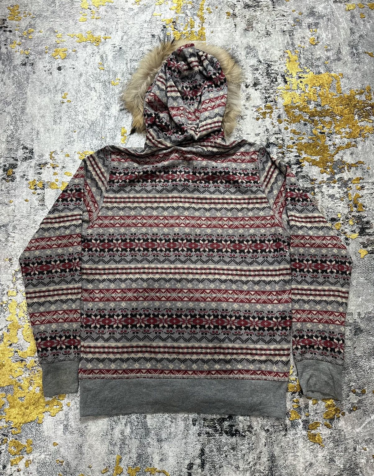 Japanese Brand JAPANESE FUR ZIP HOODIE NAVAJO IFSIXWASNINE KAPITAL STYLE Size US L / EU 52-54 / 3 - 3 Thumbnail