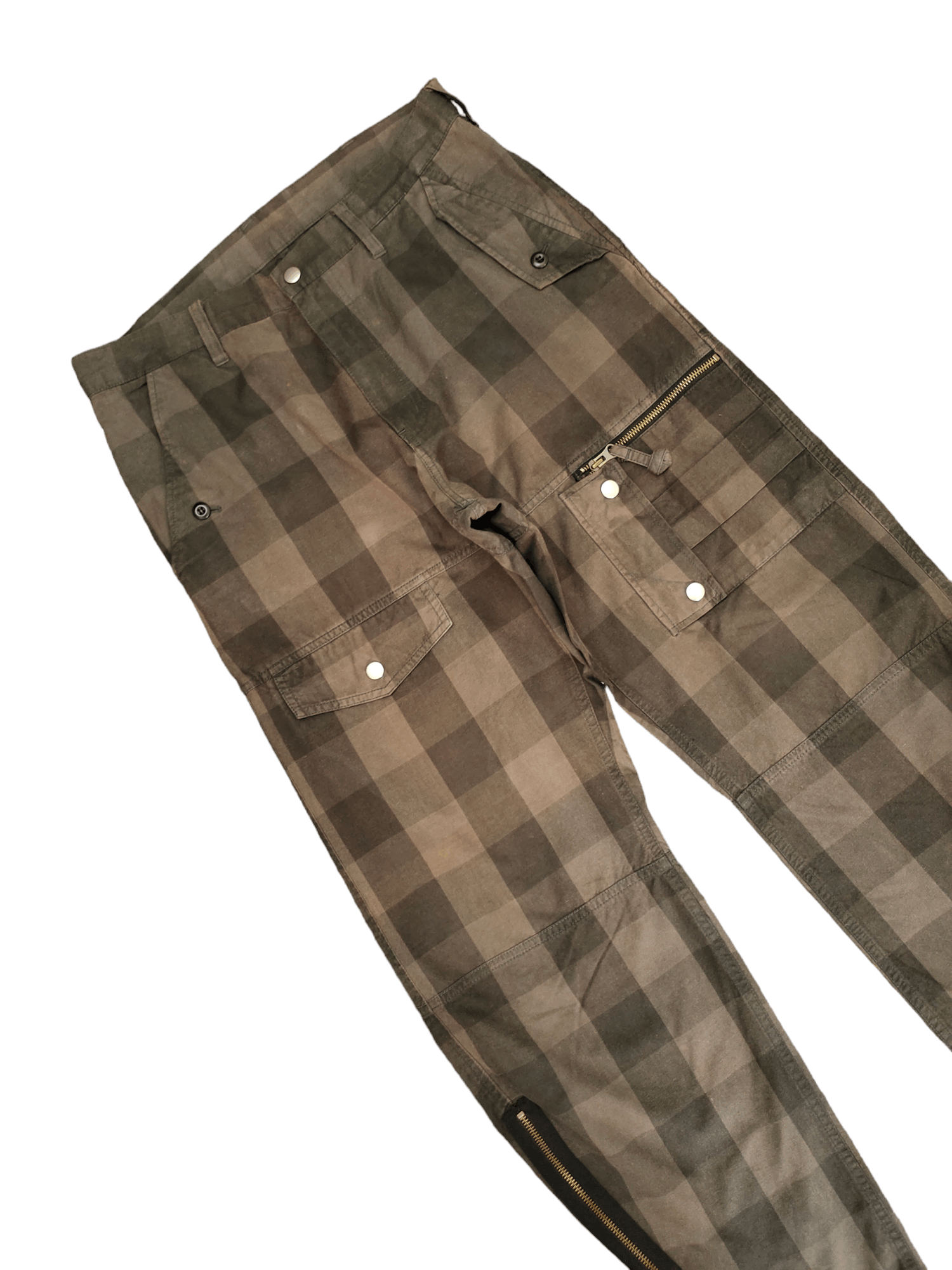 PPFM PPFM Multi Pocket Zipper Hem Checkered Cargo Pants Size US 32 / EU 48 - 6 Thumbnail