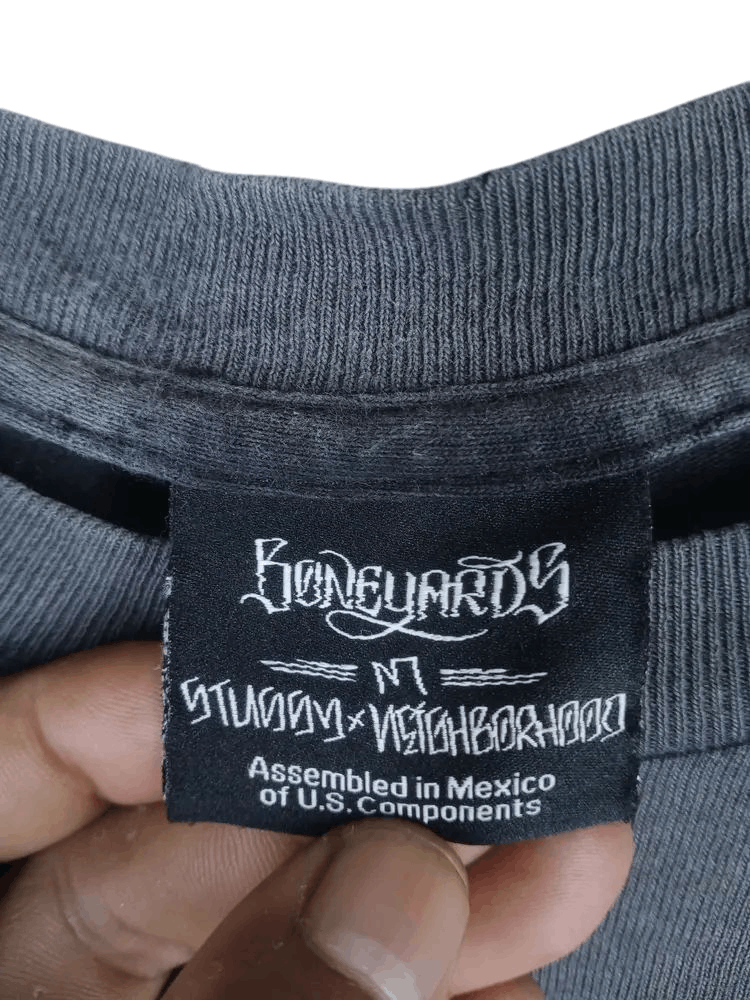 Stussy Rare Vintage Stussy X Neighborhood Boneyards Tshirt Size US M / EU 48-50 / 2 - 8 Thumbnail