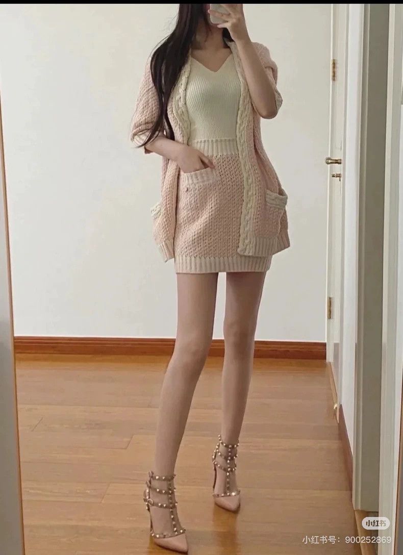 Chanel Chanel Simple and versatile pink knitted cardigan coat Size XXS / US 00 / IT 34 - 4 Thumbnail