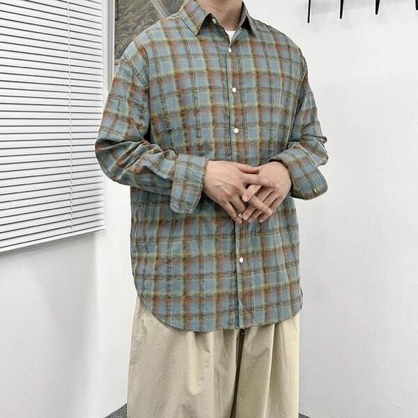 Beams Plus 2S1 Studio Loosefit Summer Check Plaid Pocket Shirt Size US M / EU 48-50 / 2 - 17 Thumbnail