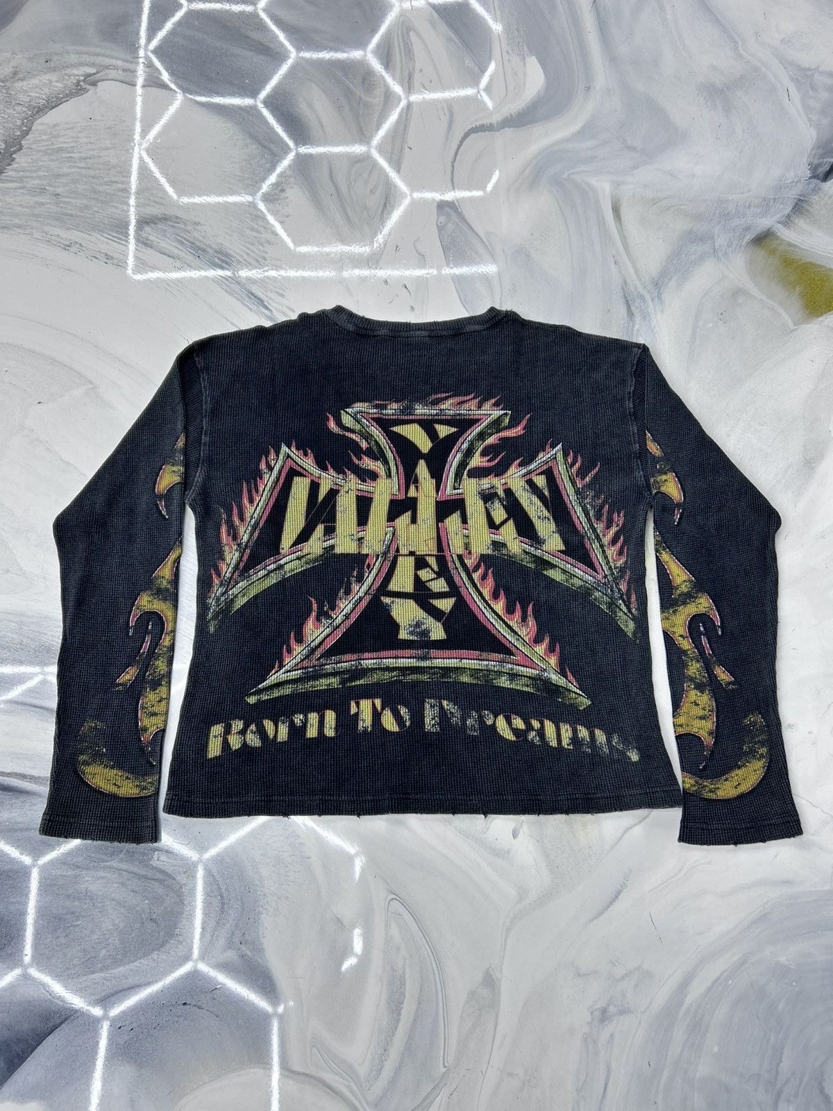 Vale Reborn Thermal Longsleeve Tee Black Yellow Size L