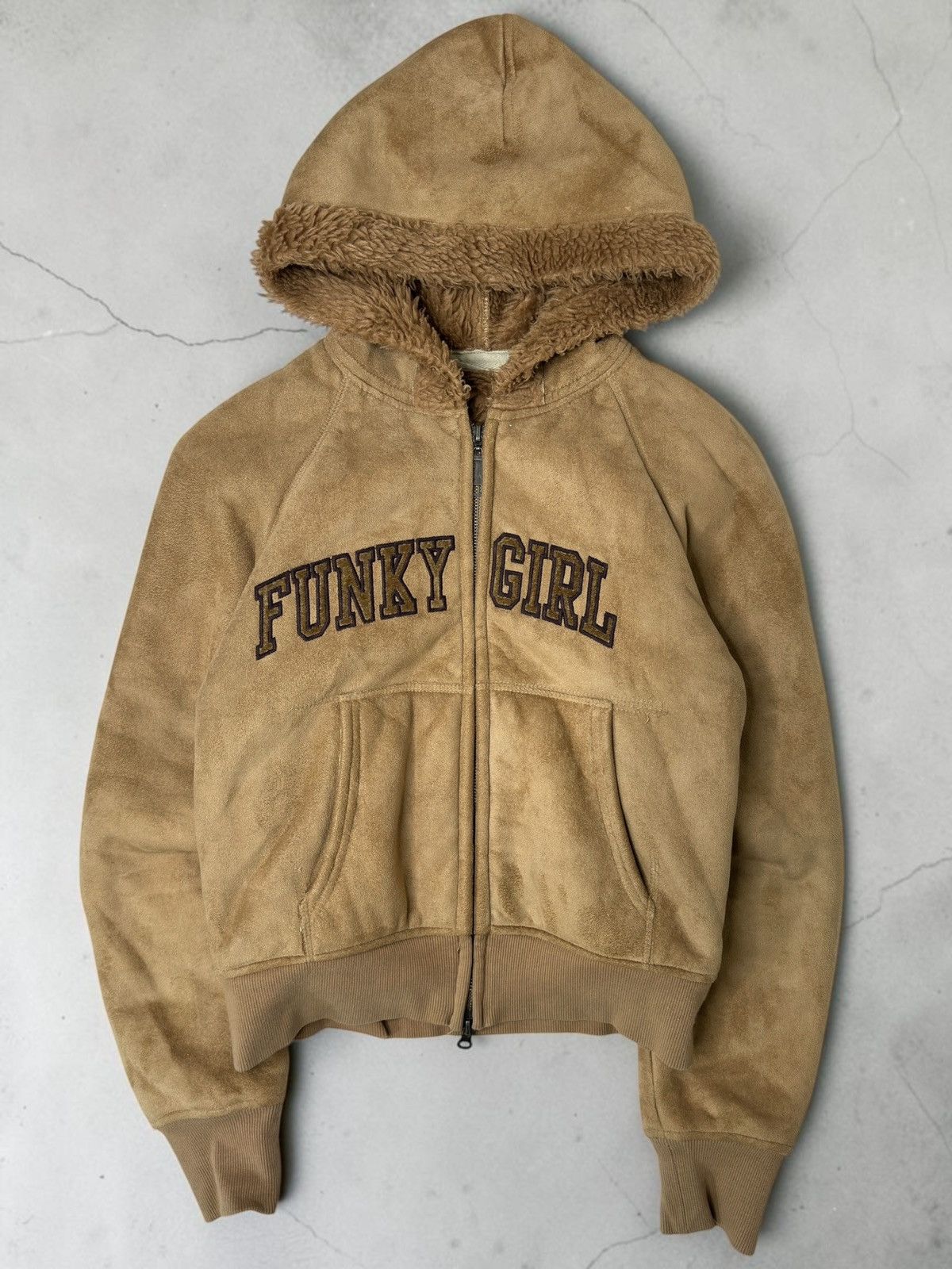 Vintage Vintage avant garde suede fur insulated hoodie y2k 00s swag Size S / US 4 / IT 40 - 1 Thumbnail