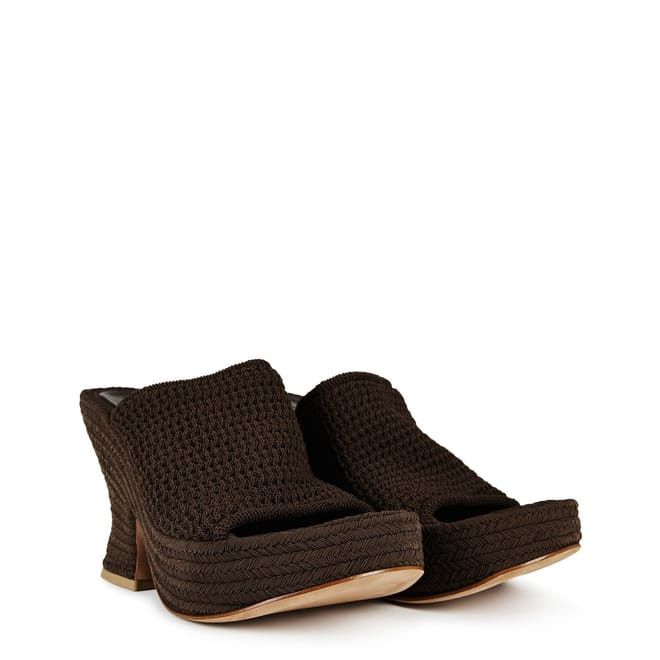 Bottega Veneta Bottega Veneta Bv Wedge Mules in Brown Size US 5.5 / IT 35.5 - 3 Thumbnail