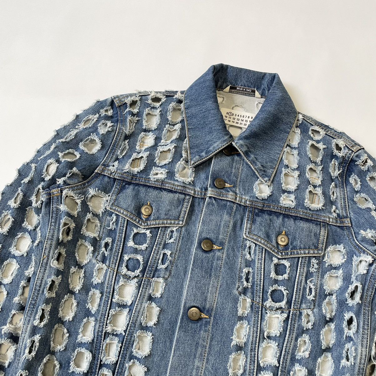 Maison Margiela ‘Laser Hole Cut’ Blue Denim Jacket Size S / US 4 / IT 40 - 6 Thumbnail