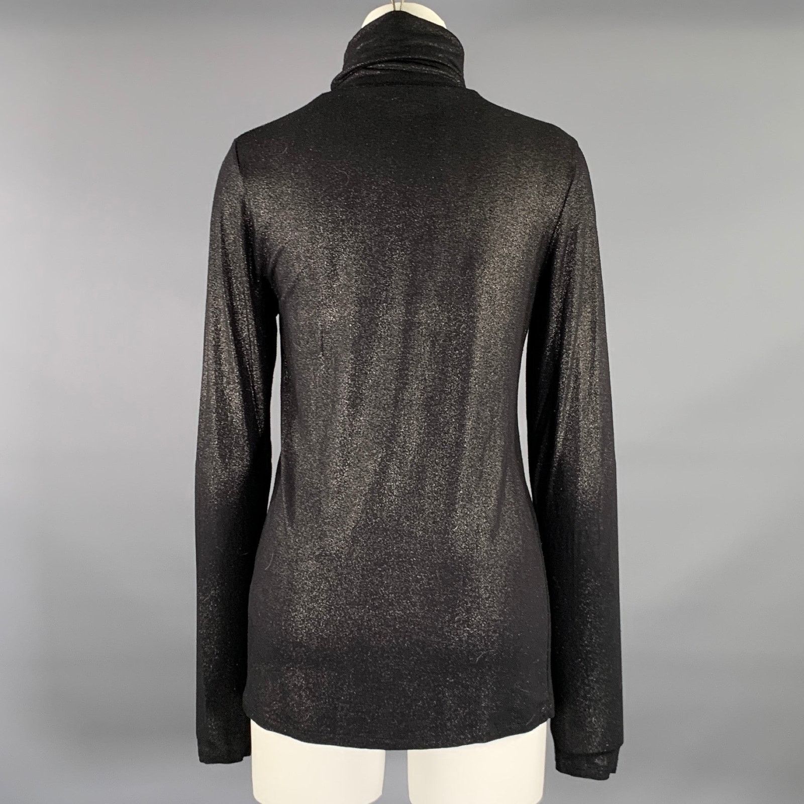 Majestic MAJESTIC Size 4 Glitter Turtleneck Pull Over Size S / US 4 / IT 40 - 3 Thumbnail
