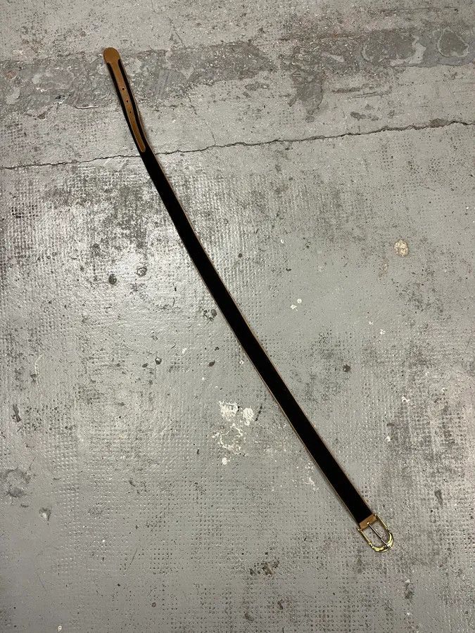Gucci 2000s Gucci Monogram Golden Buckle Leather Belt Size ONE SIZE - 5 Thumbnail