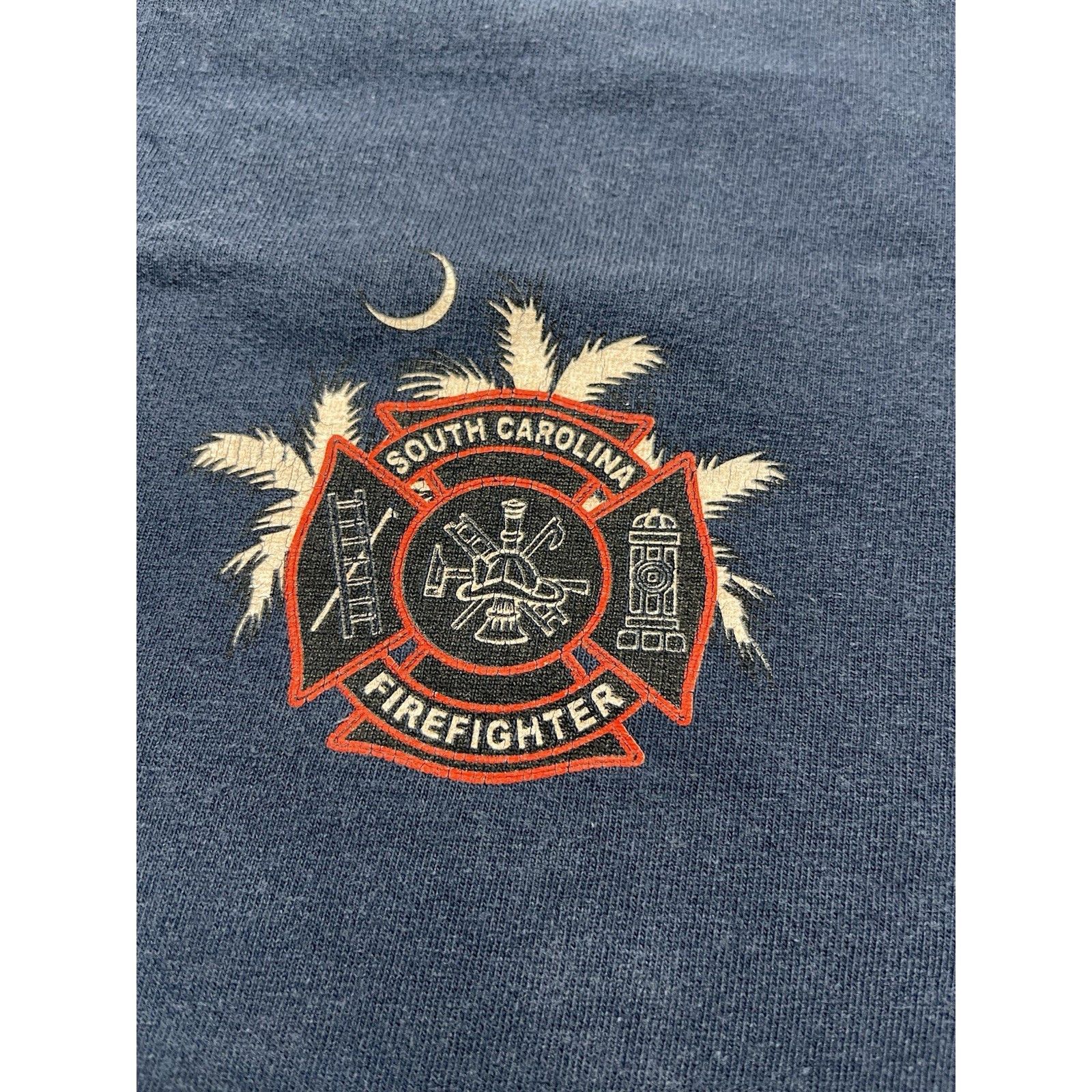 Other South Carolina Firefighter T-Shirt XL Maltese Cross Palmetto Size US XL / EU 56 / 4 - 4 Thumbnail