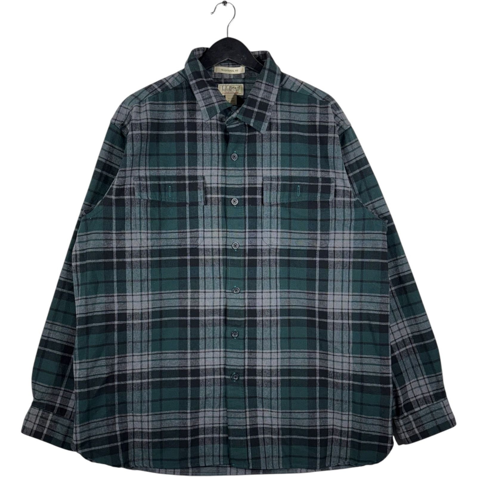 L.L. Bean L.L. Bean Traditional Fit Plaid Chamois Flannel Size US XL / EU 56 / 4 - 1 Thumbnail