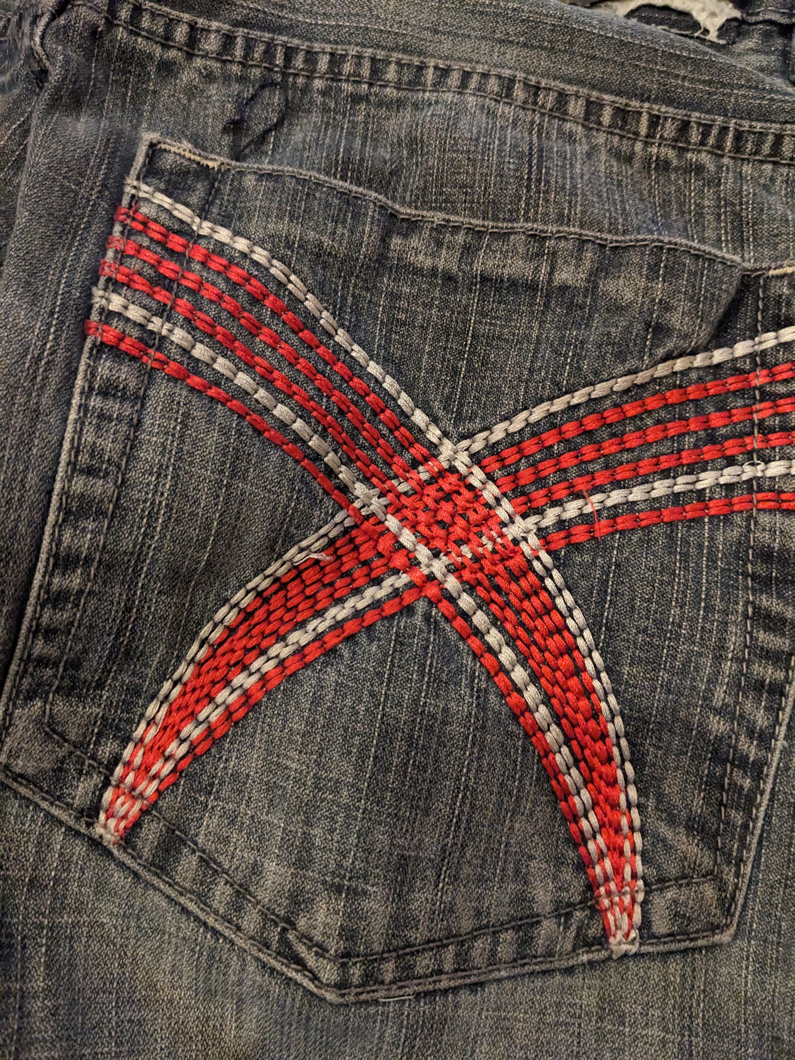 Gildan × Vintage Vintage Y2K D-First 34 x 34 Baggy Straight Blue Denim Jeans Size US 34 / EU 50 - 2 Thumbnail
