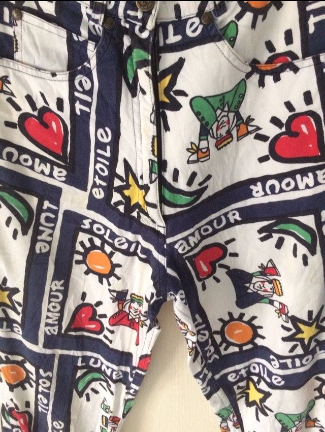 Jean Charles De Castelbajac Vintage Jean Charles De Castelbajac Printed Pants Size 26" / US 2 / IT 38 - 14 Thumbnail