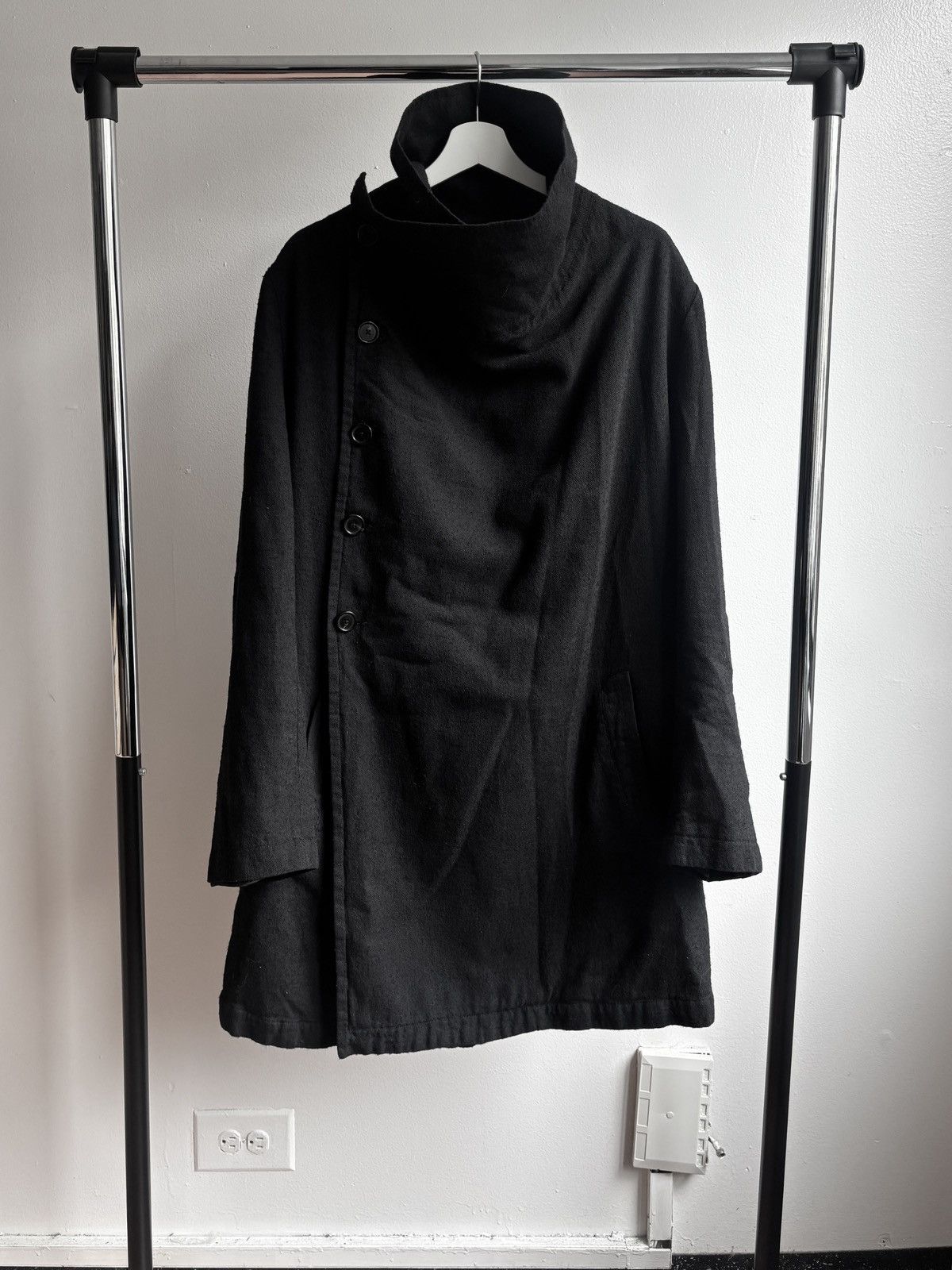Ann Demeulemeester Ann Demeulemeester AW10 High Neck Asymmetrical Trench Coat Size US M / EU 48-50 / 2 - 1 Thumbnail