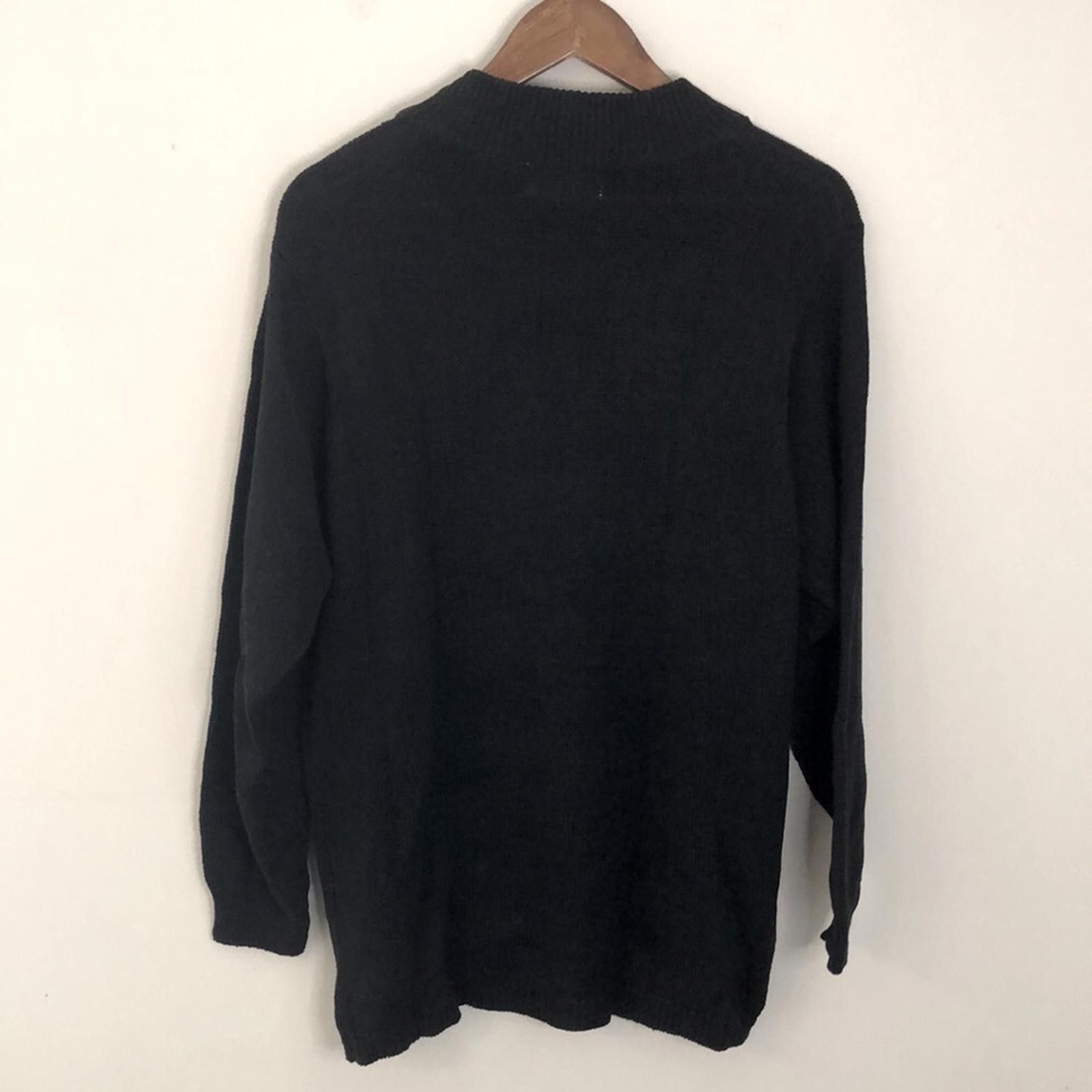 Other Allison Smith Black Knit Sweater beaded sparkles SZ LG Size L / US 10 / IT 46 - 2 Thumbnail