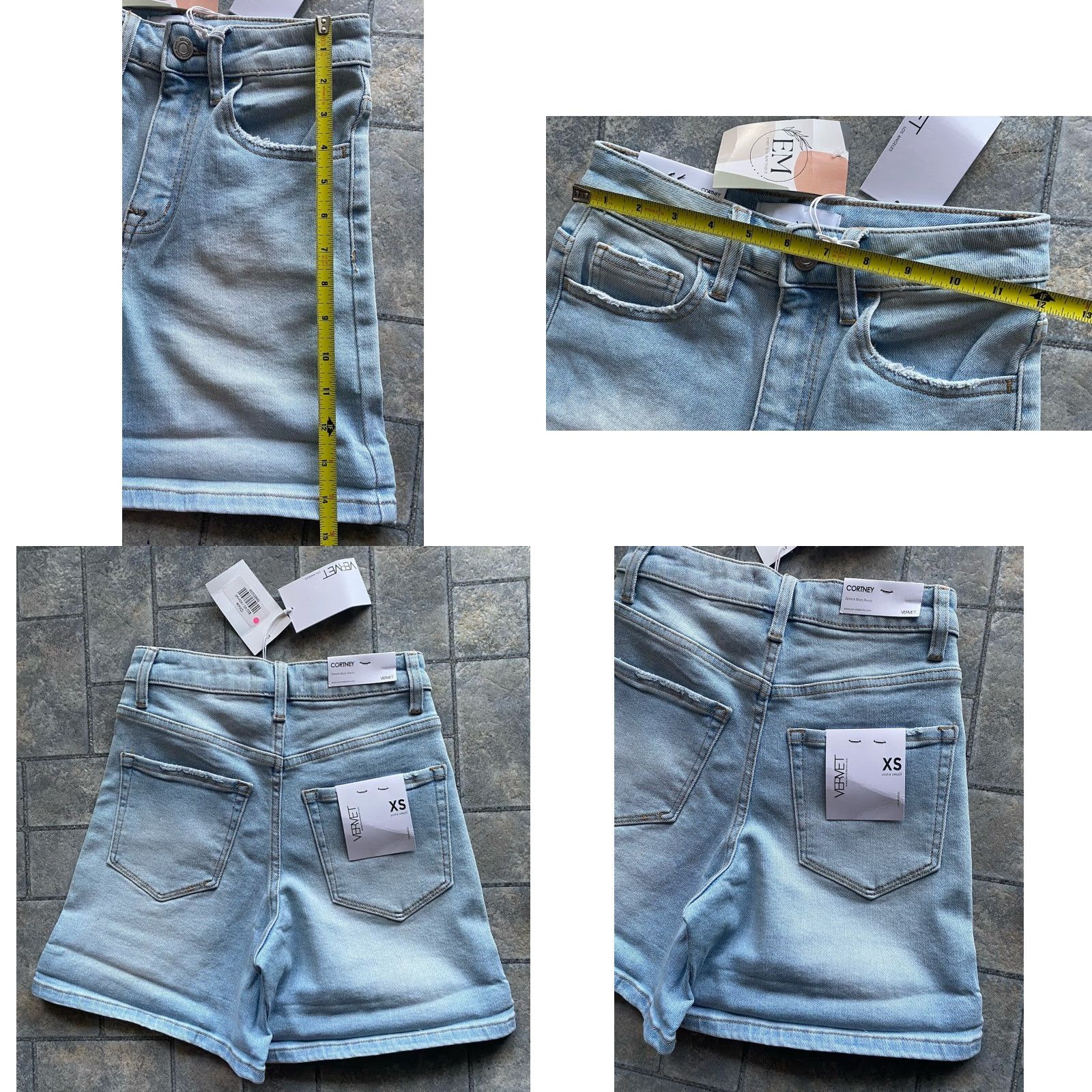 Denime Vervet Cortney Stretch Mom Shorts Denim Blue Women’s XS Size 26" / US 2 / IT 38 - 8 Thumbnail