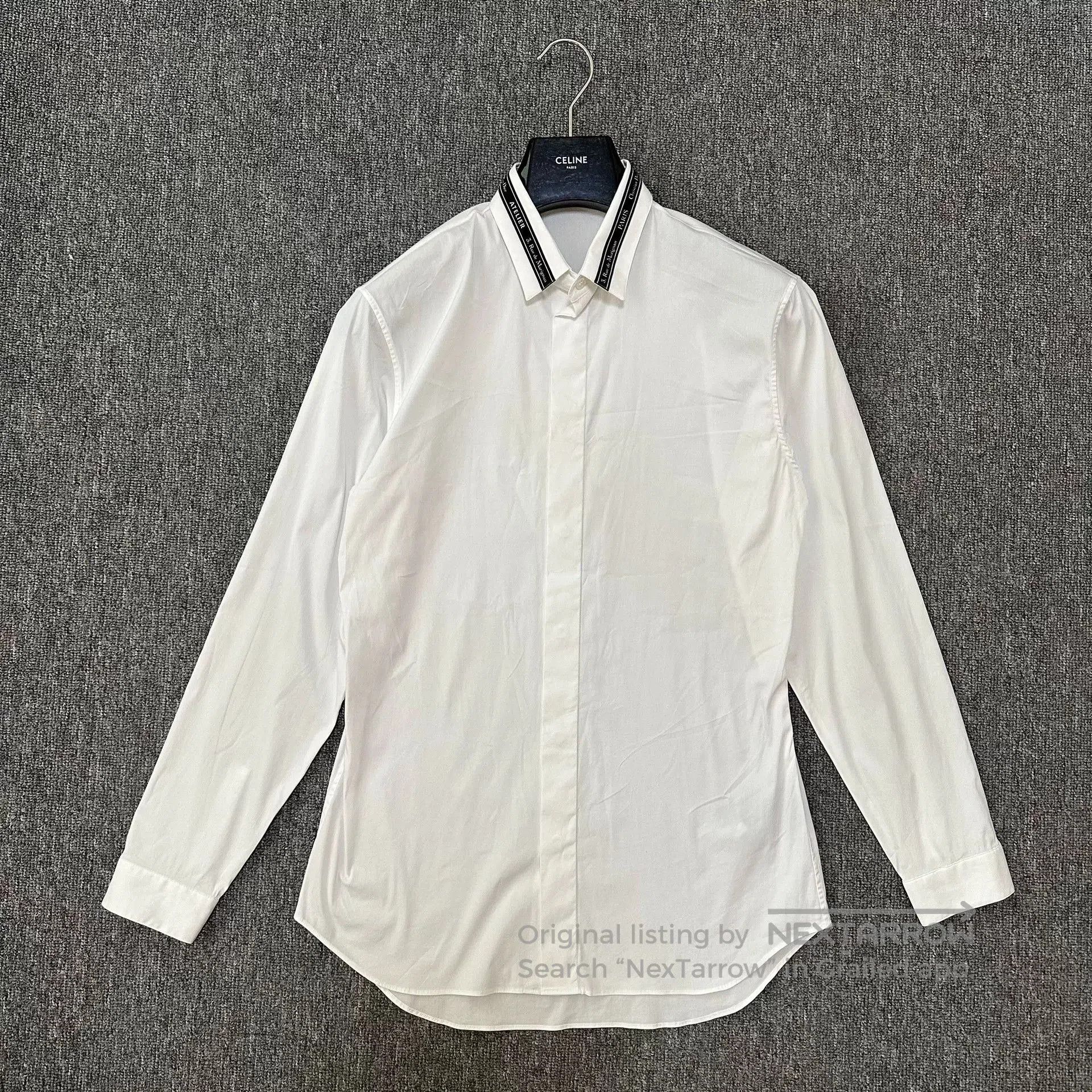 Dior Collar Logo Long Sleeve Shirt.