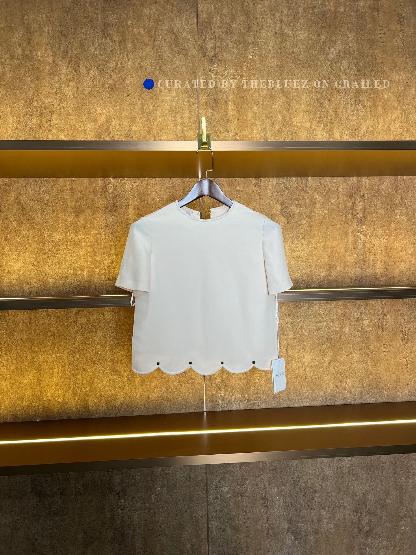 Valentino Valentino Milk White Studs Lace Top Size S / US 4 / IT 40 - 1 Thumbnail