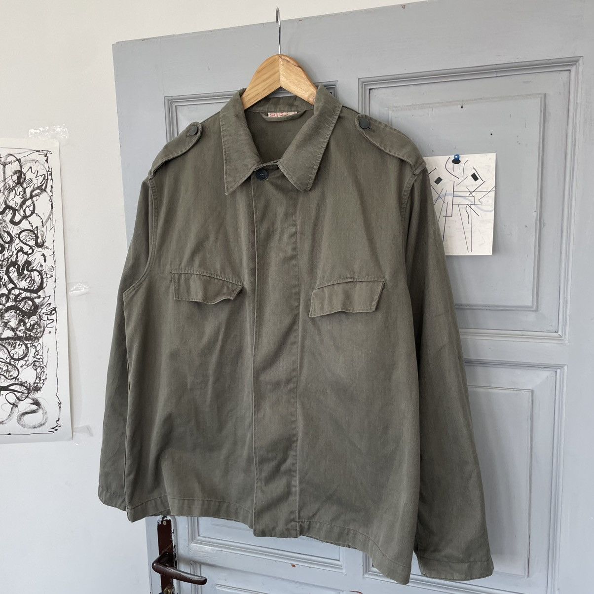 Other Vintage 1989 Military Germany OG Shirt button up Size US L / EU 52-54 / 3 - 2 Thumbnail