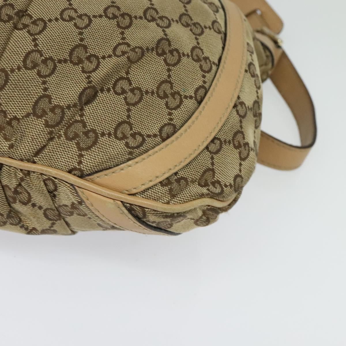 Gucci GUCCI GG Canvas Shoulder Bag Beige Gold Size ONE SIZE - 3 Thumbnail
