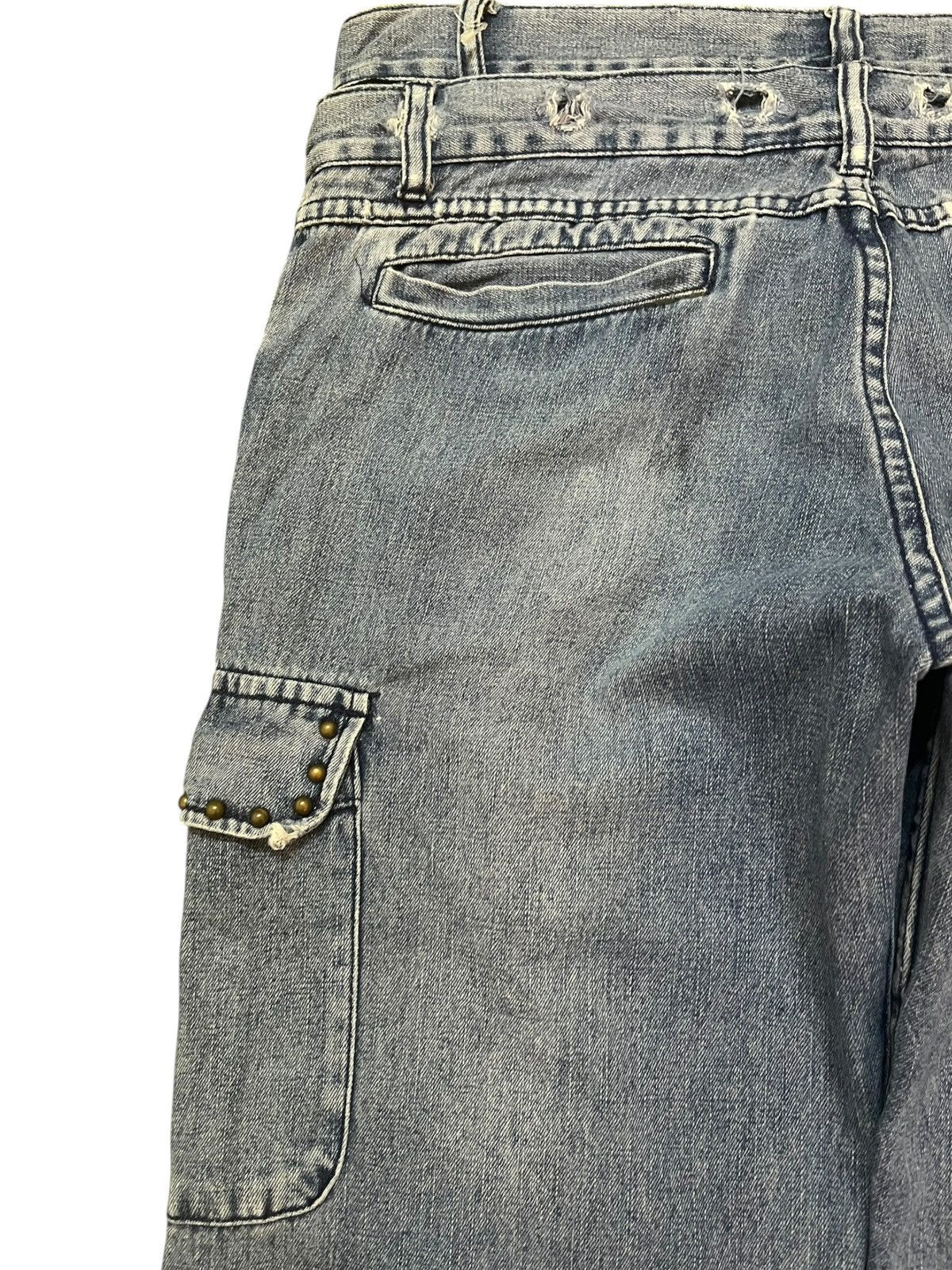 In The Attic Vintage In The Attic Homme Double Waist Studded Grunge Denim Size US 31 - 9 Thumbnail