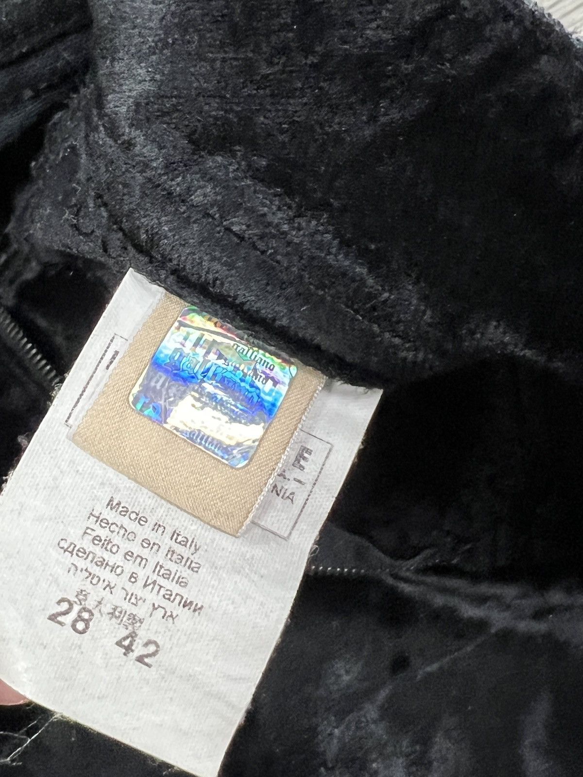 John Galliano John Galliano Women's Black Velvet Velour Skinny Jeans it 42 Size 28" / US 6 / IT 42 - 8 Thumbnail