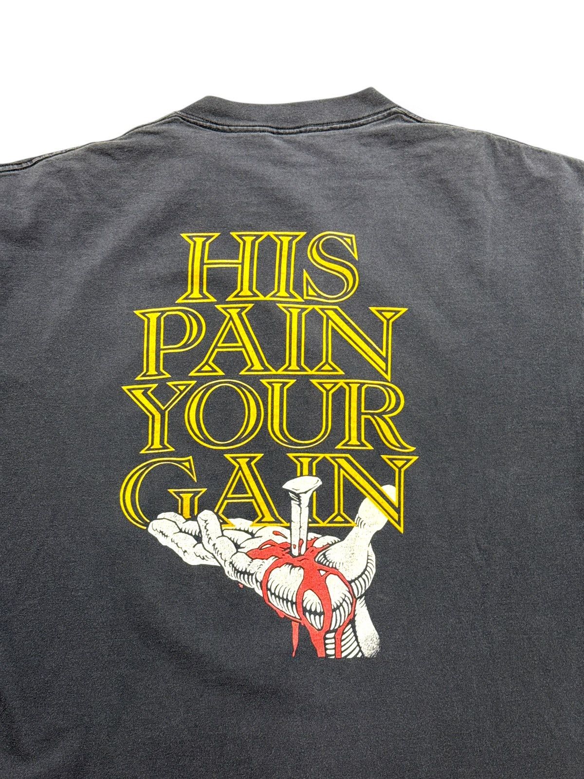 Vintage *RARE* VINTAGE 1990 90s LORD’S GYM GOD BODYBUILDING T-SHIRT Size US XXL / EU 58 / 5 - 8 Thumbnail