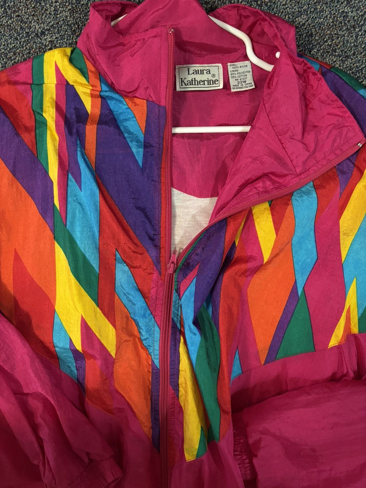 Vintage Laura Katherine Women’s Vintage 80s windbreaker Size US XXL / EU 58 / 5 - 3 Thumbnail