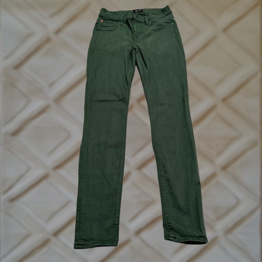 Hudson Hudson Krista Jeans Women 27 Olive Green Mid Rise 29 Inseam Cropped 5-Pocket Denim Cotton Blend Size 27" / US 4 / IT 40 - 1 Thumbnail