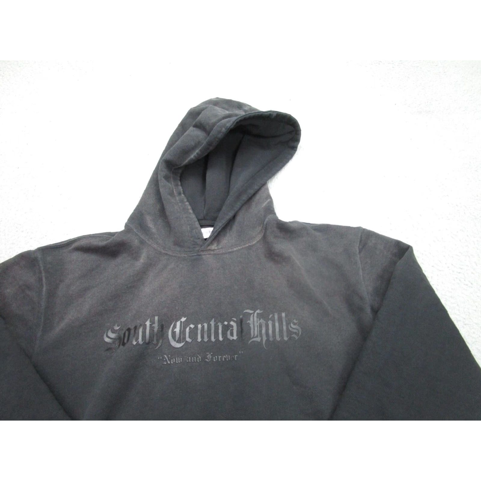 Vintage Black Mens Regular Fit Oversized Hoodie Sweatshirt Fleece Pullover S Black Size US S / EU 44-46 / 1 - 2 Thumbnail