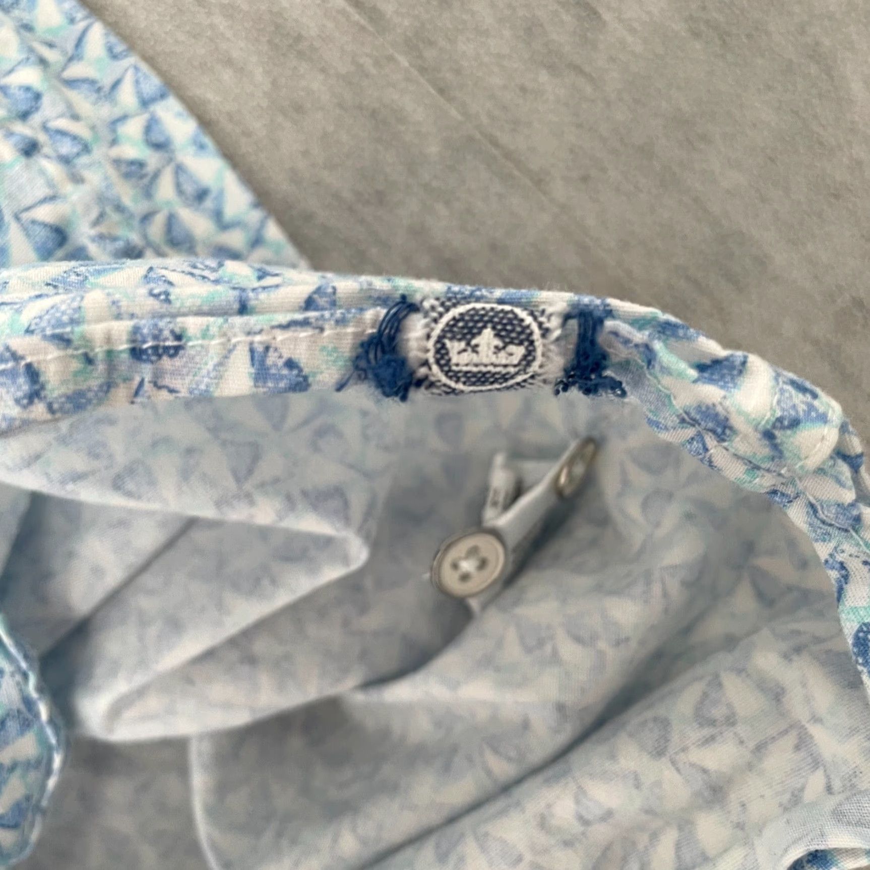 Peter Millar Peter Millar Button-Up Shirt Adult XL Blue Short Sleeve Umbrella Casual Men Size US XL / EU 56 / 4 - 7 Thumbnail