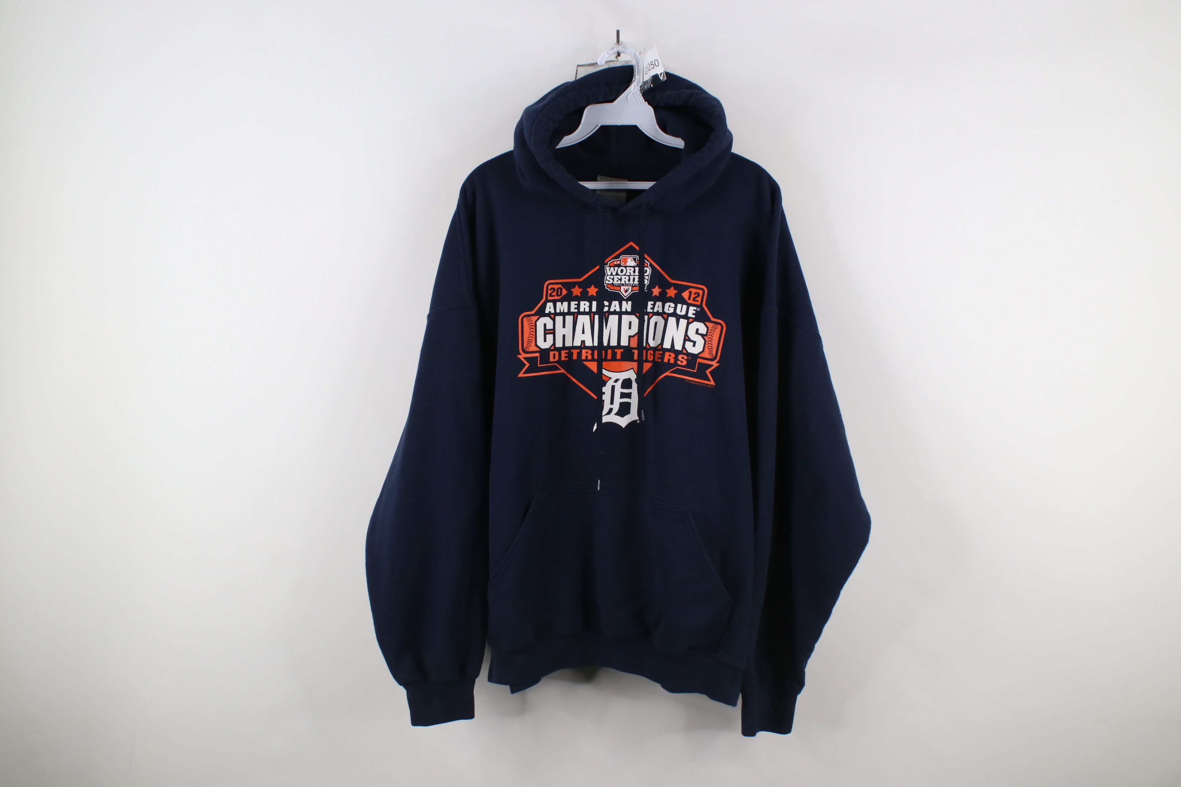Vintage Vintage Y2K World Series Detroit Tigers Baseball Hoodie Blue Size US XL / EU 56 / 4 - 1 Thumbnail