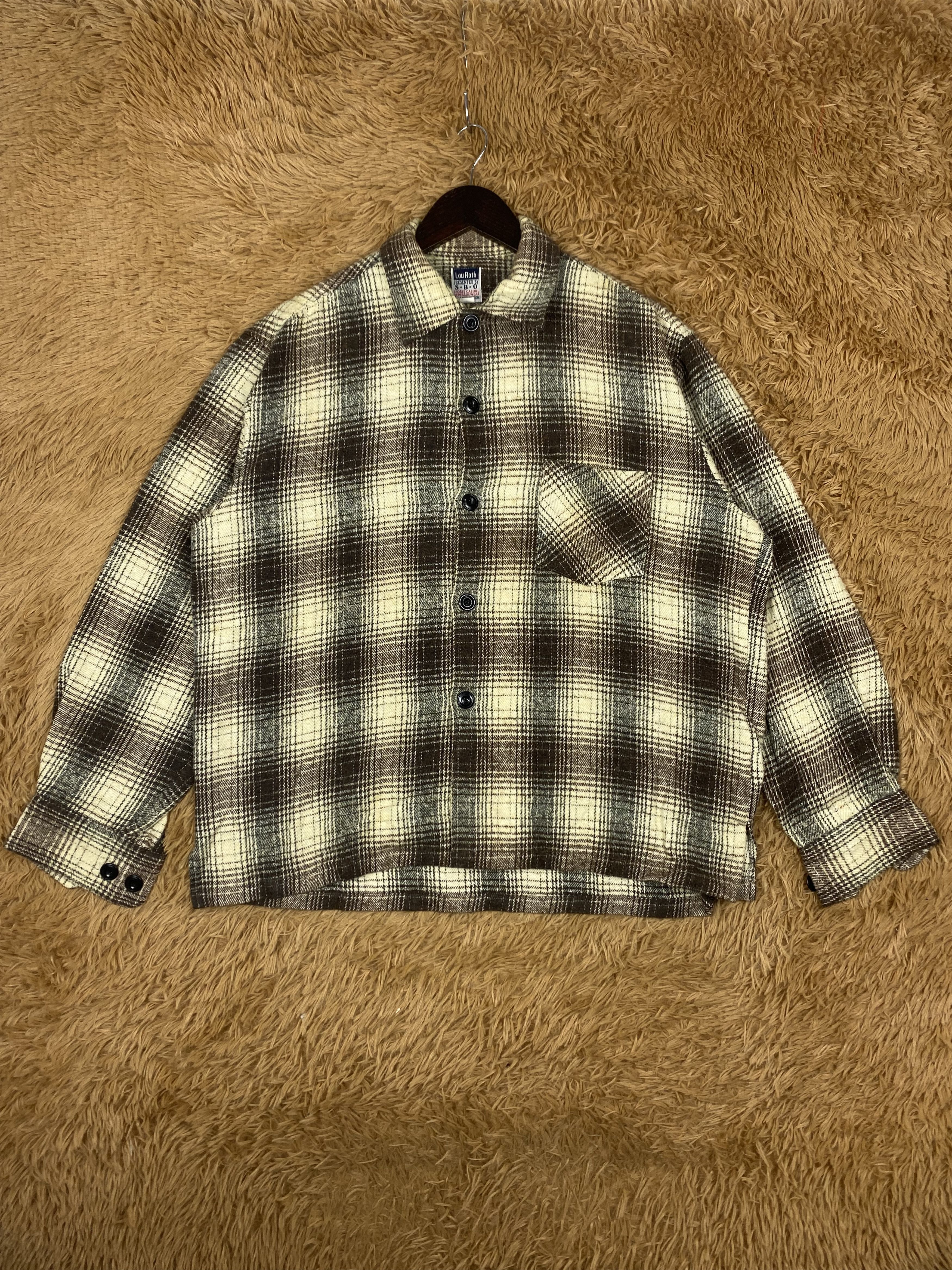 Vintage Vintage Lou Roth Lumberjack Flannel Jacket DJ0829 Size US M / EU 48-50 / 2 - 1 Thumbnail