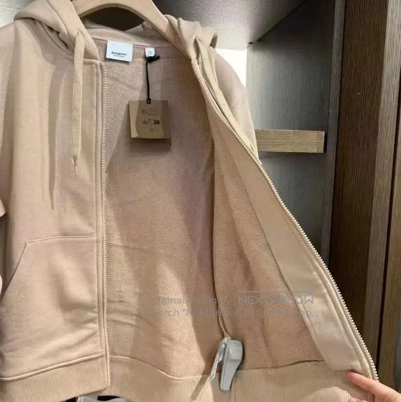 Burberry Burberry Khaki Cotton Logo Hoodie for Women. Size M / US 6-8 / IT 42-44 - 7 Thumbnail
