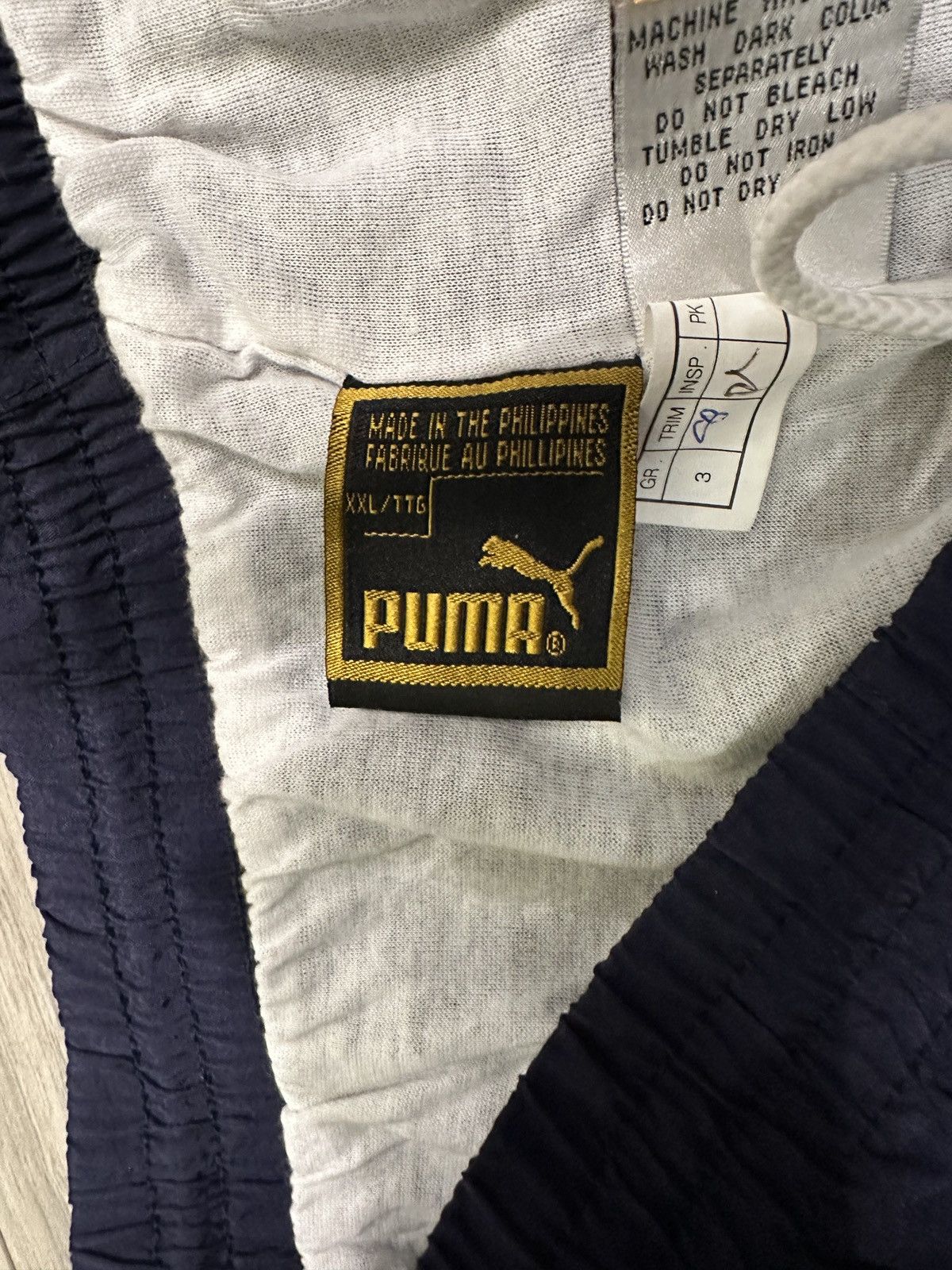 Puma 90s Puma Embroidered Navy Blue/Purple Cuffed Track Pants Size US 38 / EU 54 - 5 Thumbnail