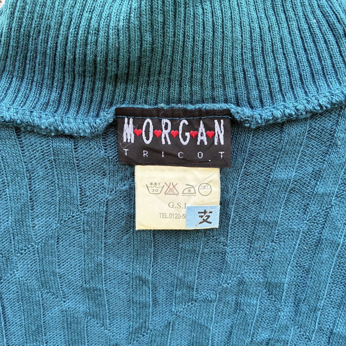 Morgan Homme Morgan Tricot Emerald Ribbed Knit Sleeveless Turtleneck Size S / US 4 / IT 40 - 3 Thumbnail