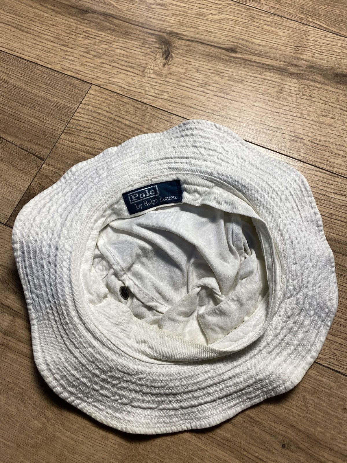 Polo Ralph Lauren Vintage Polo Ralph Lauren Boonie Hat Bucket Cap Spellout Log Size 30 - 3 Thumbnail