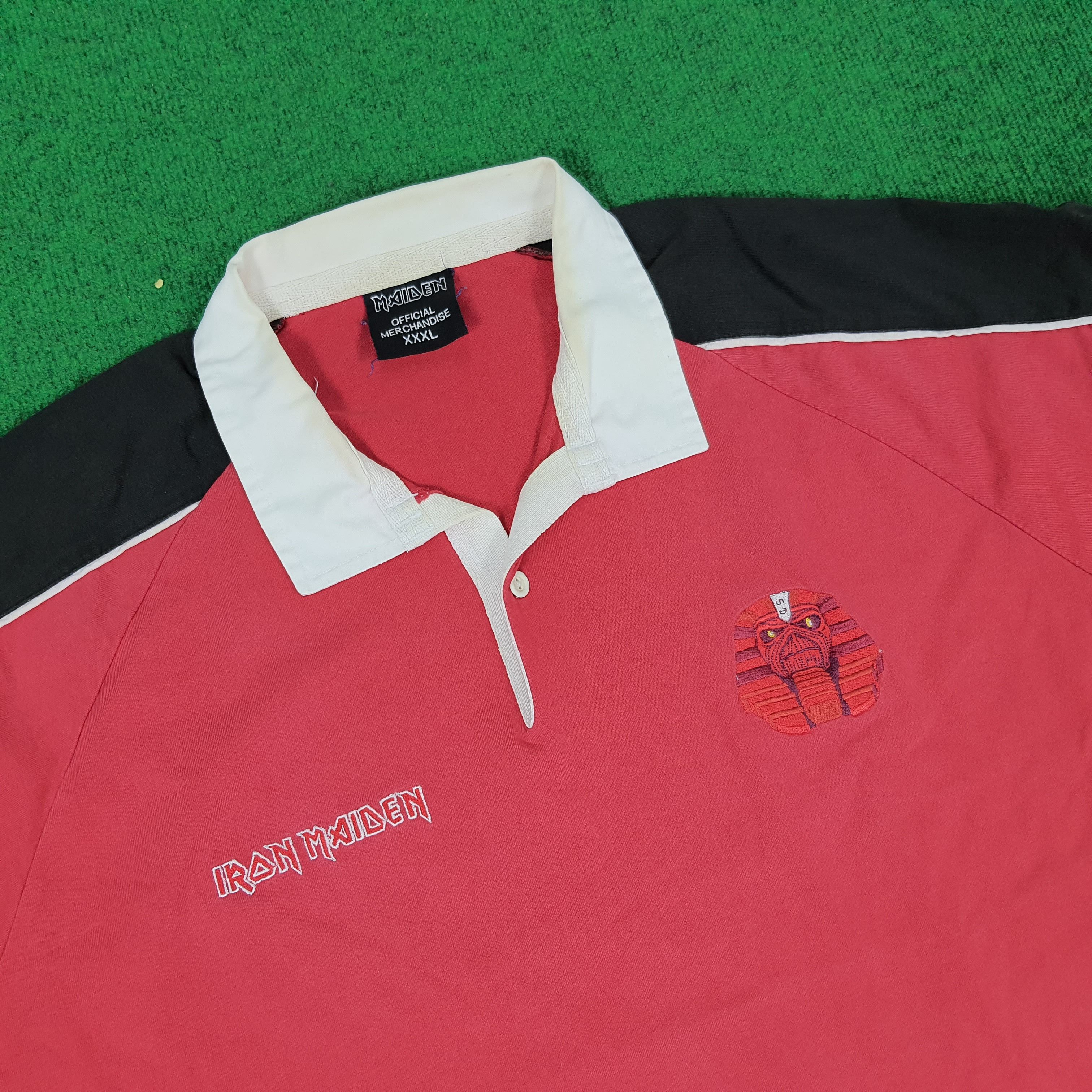 Band Tees × Vintage Vintage Iron Maiden Tour Official Merchandise Polo Shirt Size US XXL / EU 58 / 5 - 2 Thumbnail