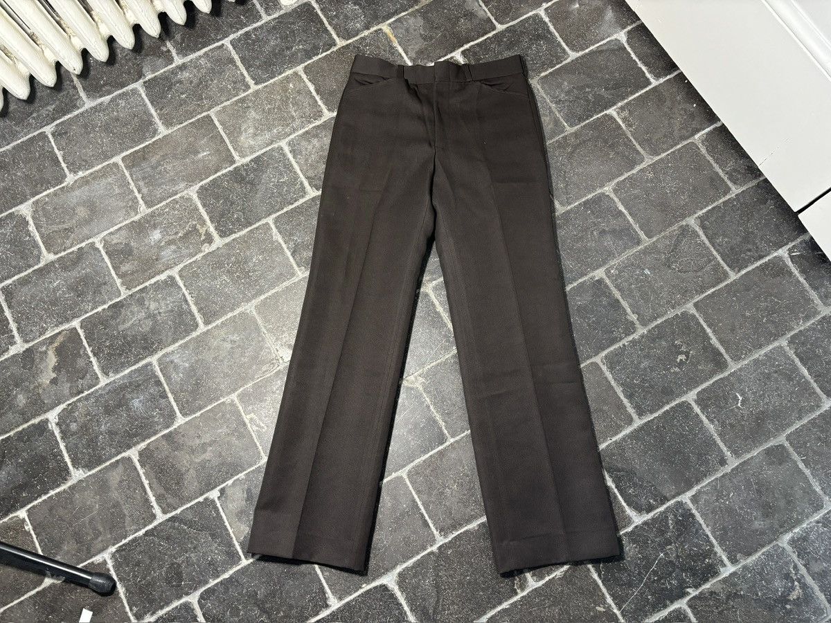 Vintage True Vintage Trousers Dark Brown Polyester 1960s 1970s 30x32 Size 34R - 13 Thumbnail